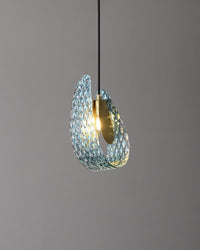 WOMO Peacock Blue Art Glass Pendant Light-WM2213a