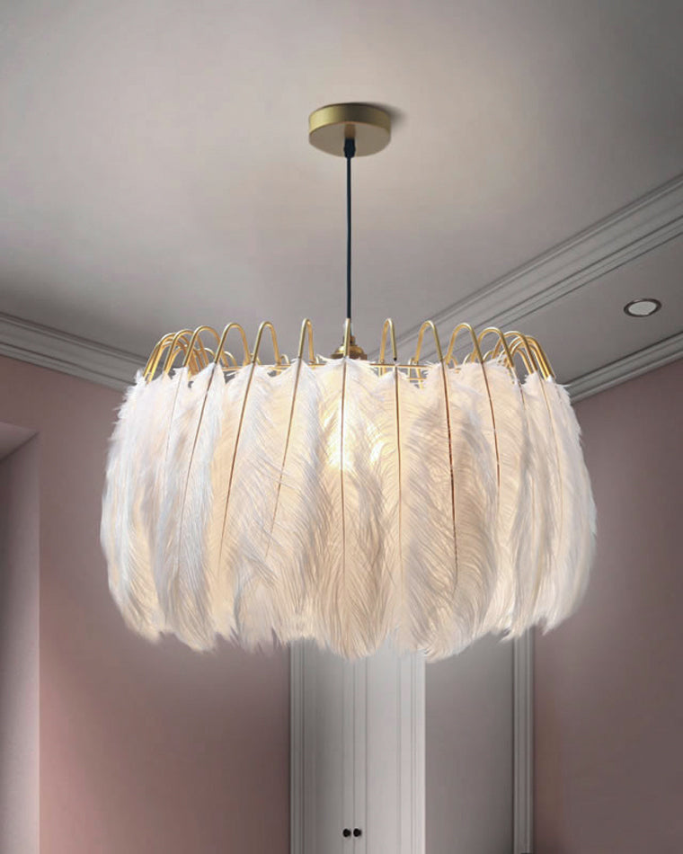 WOMO Feather Round Chandelier-WM2215