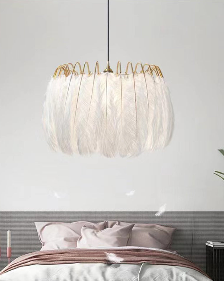 WOMO Feather Round Chandelier-WM2215