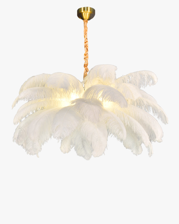 WOMO Palm Feather Chandelier-WM2216