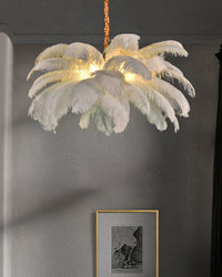 WOMO Palm Feather Chandelier-WM2216