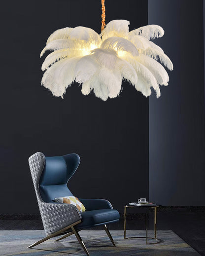 WOMO Palm Feather Chandelier-WM2216