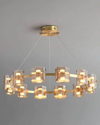 WOMO Circular Glass Chandelier-WM2218