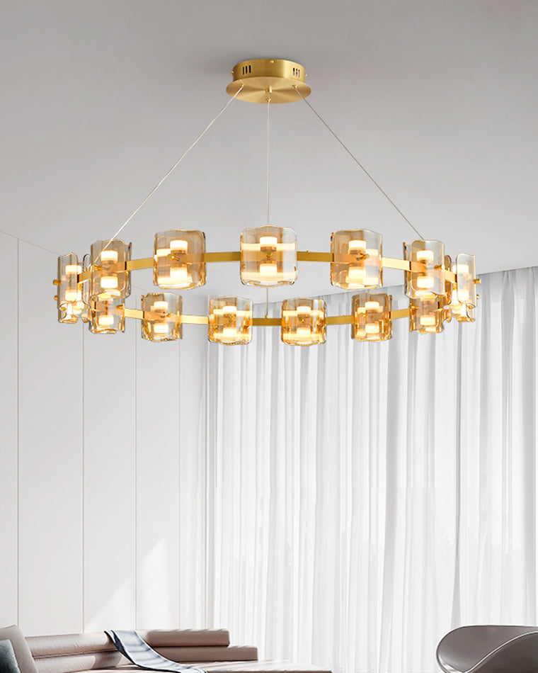 WOMO Circular Glass Chandelier-WM2218