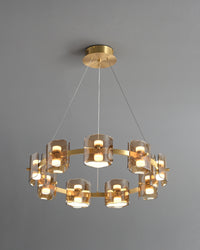 WOMO Modern Candle Round Chandelier-WM2218