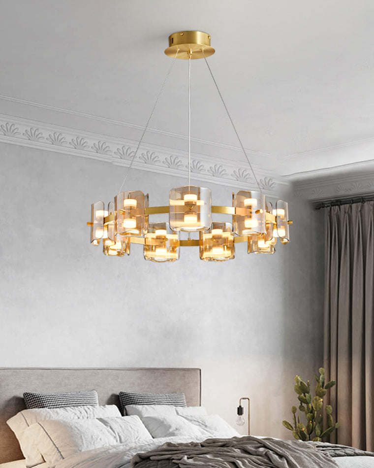 WOMO Circular Glass Chandelier-WM2218