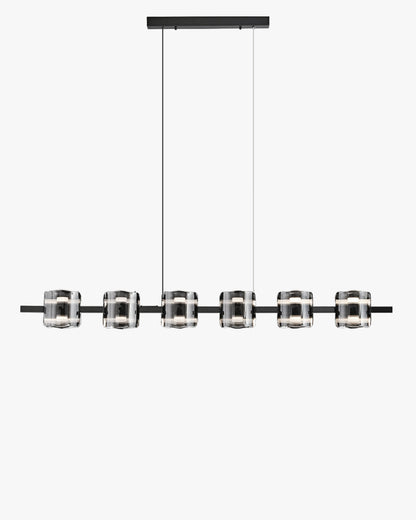 WOMO Glass Brass Linear Chandelier-WM2219A