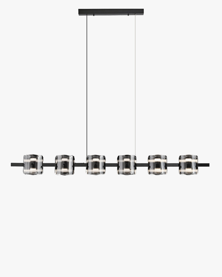 WOMO Glass Brass Linear Chandelier-WM2219A