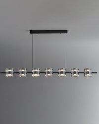 WOMO Glass Brass Linear Chandelier-WM2219A