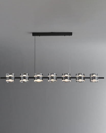 WOMO Glass Brass Linear Chandelier-WM2219A