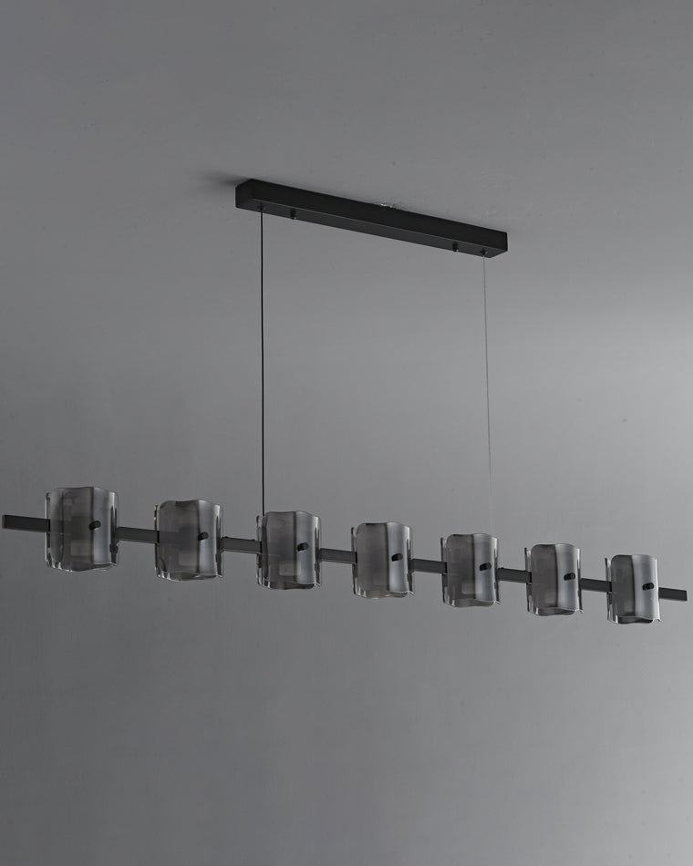 WOMO Glass Brass Linear Chandelier-WM2219A