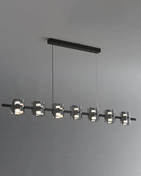 WOMO Glass Brass Linear Chandelier-WM2219A