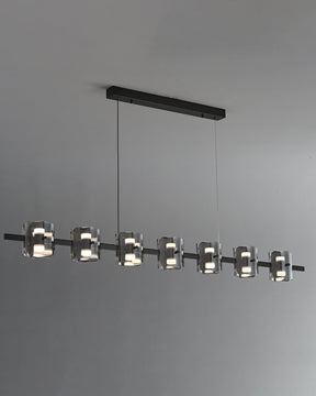 WOMO Glass Brass Linear Chandelier-WM2219A