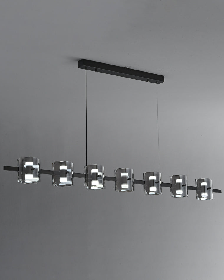 WOMO Glass Brass Linear Chandelier-WM2219A