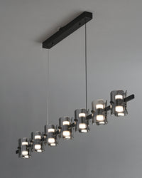 WOMO Glass Brass Linear Chandelier-WM2219A