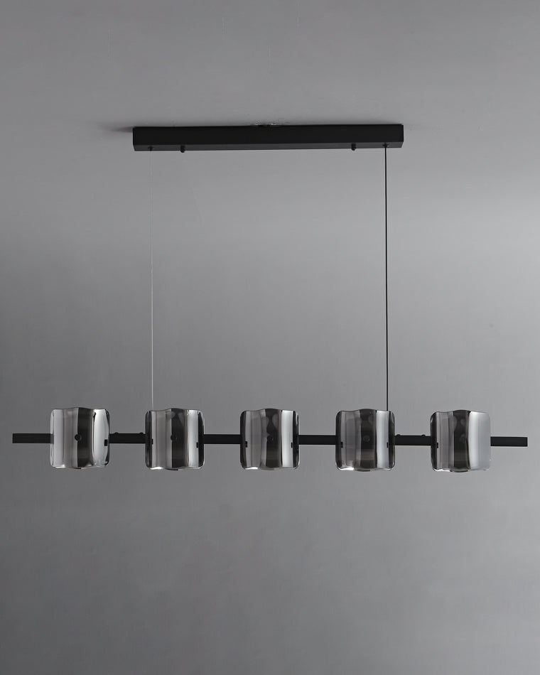 WOMO Glass Brass Linear Chandelier-WM2219A