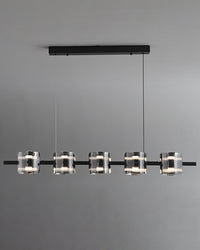WOMO Glass Brass Linear Chandelier-WM2219A