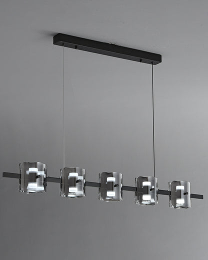 WOMO Glass Brass Linear Chandelier-WM2219A