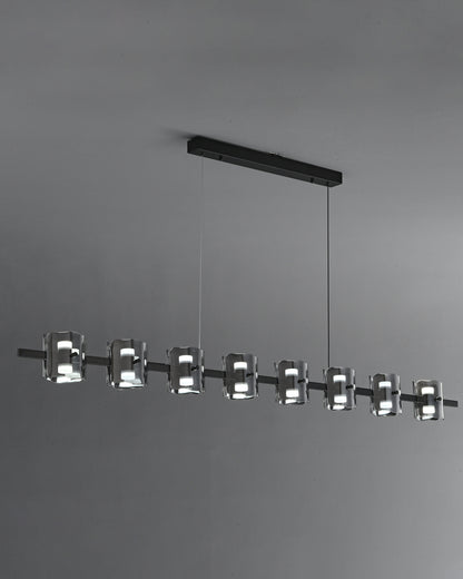 WOMO Glass Brass Linear Chandelier-WM2219A