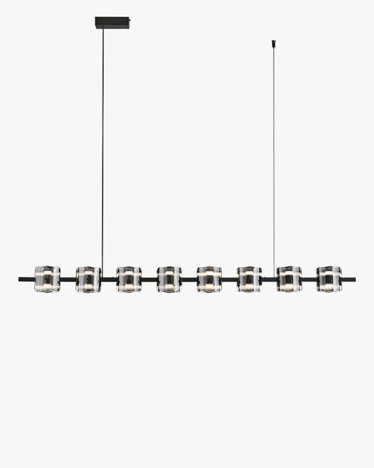 WOMO Glass Brass Linear Chandelier-WM2219B