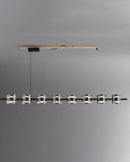 WOMO Glass Brass Linear Chandelier-WM2219B