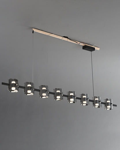 WOMO Glass Brass Linear Chandelier-WM2219B