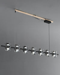 WOMO Glass Brass Linear Chandelier-WM2219B