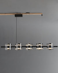 WOMO Glass Brass Linear Chandelier-WM2219B