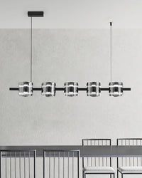 WOMO Glass Brass Linear Chandelier-WM2219B