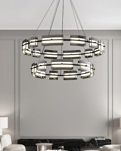 WOMO Tiered Circles Glass Chandelier-WM2220