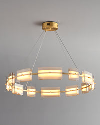 WOMO Modern Tiered Glass Chandelier-WM2220