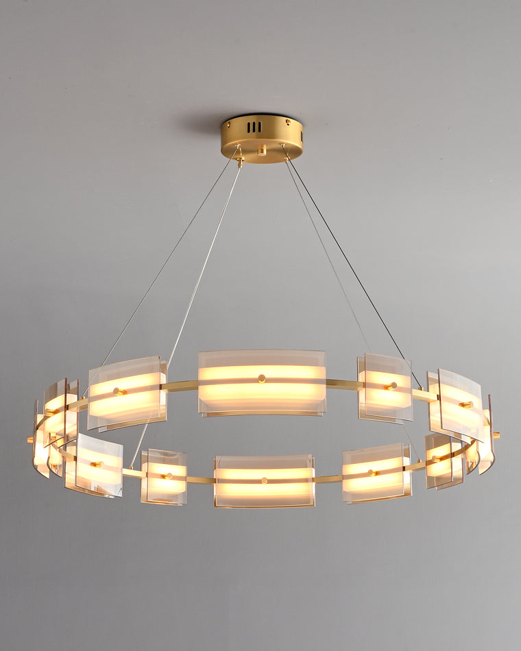 WOMO Tiered Circles Glass Chandelier-WM2220