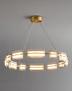 WOMO Tiered Circles Glass Chandelier-WM2220