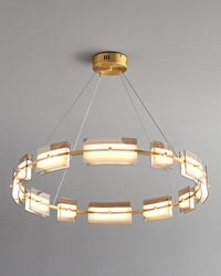 WOMO Modern Tiered Glass Chandelier-WM2220
