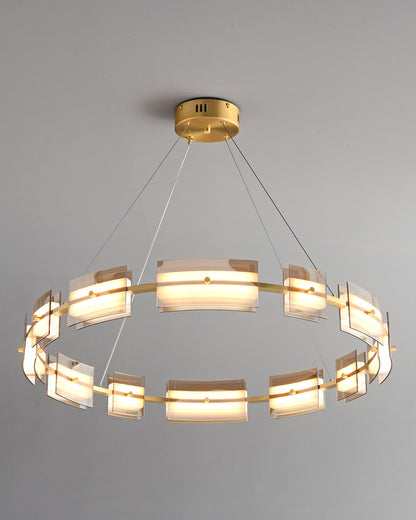 WOMO Tiered Circles Glass Chandelier-WM2220