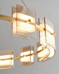 WOMO Modern Tiered Glass Chandelier-WM2220