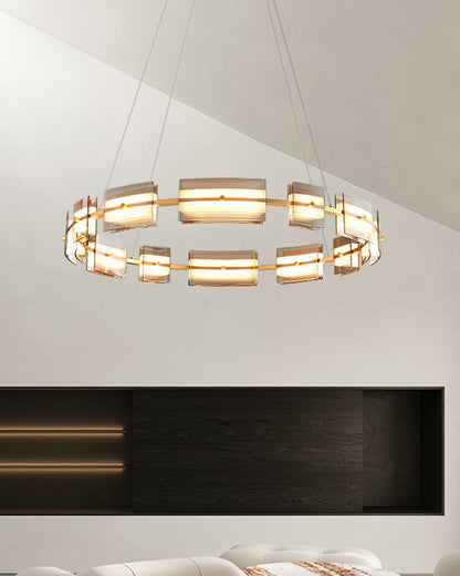 WOMO Tiered Circles Glass Chandelier-WM2220