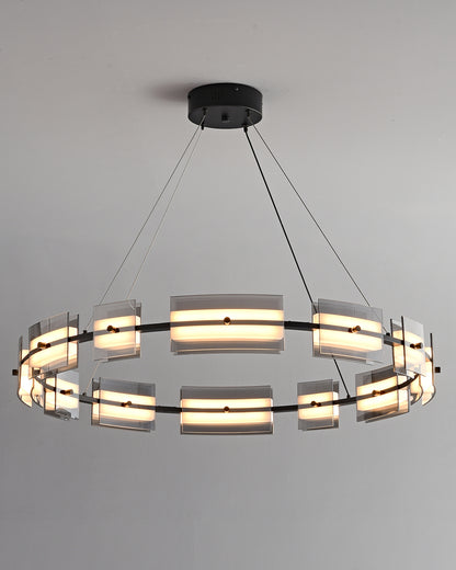 WOMO Tiered Circles Glass Chandelier-WM2220