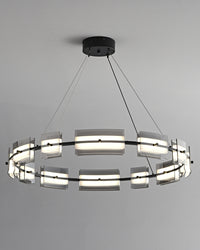 WOMO Modern Tiered Glass Chandelier-WM2220