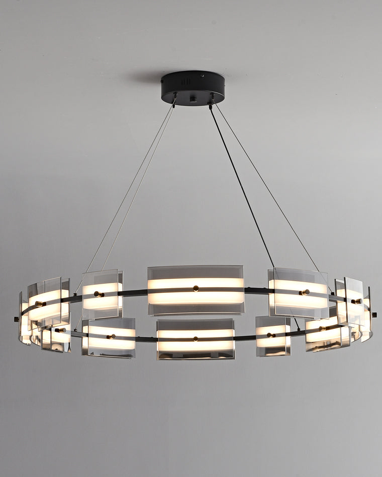 WOMO Tiered Circles Glass Chandelier-WM2220