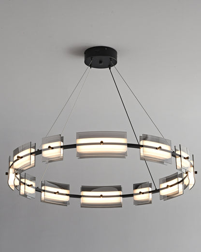 WOMO Tiered Circles Glass Chandelier-WM2220