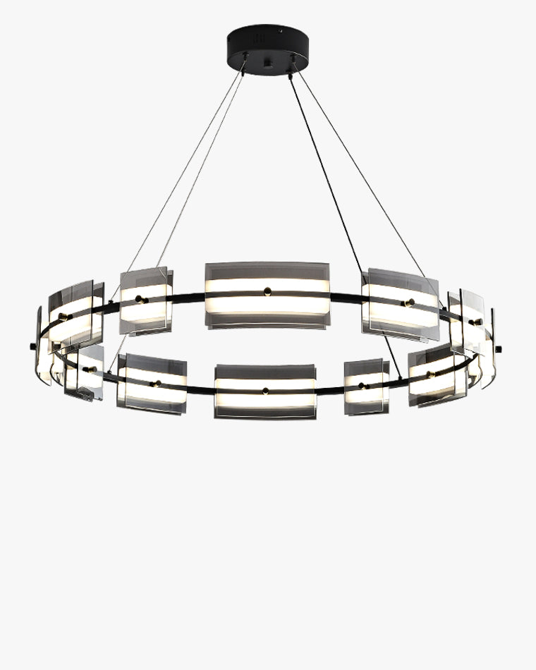 WOMO Tiered Circles Glass Chandelier-WM2220