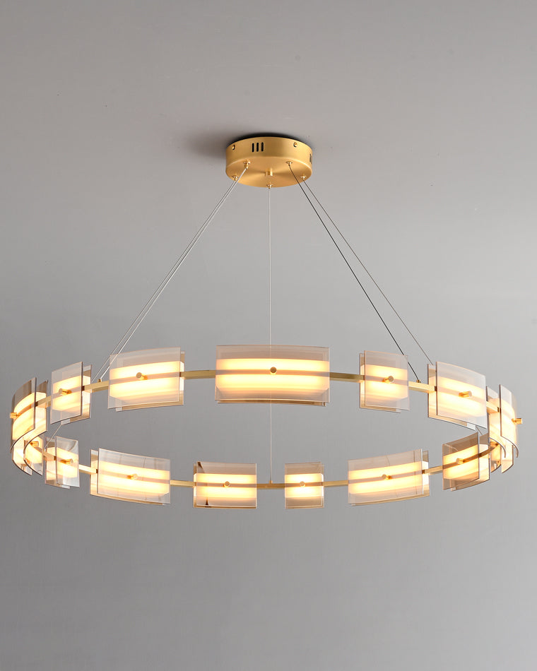 WOMO Tiered Circles Glass Chandelier-WM2220