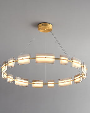 WOMO Tiered Circles Glass Chandelier-WM2220