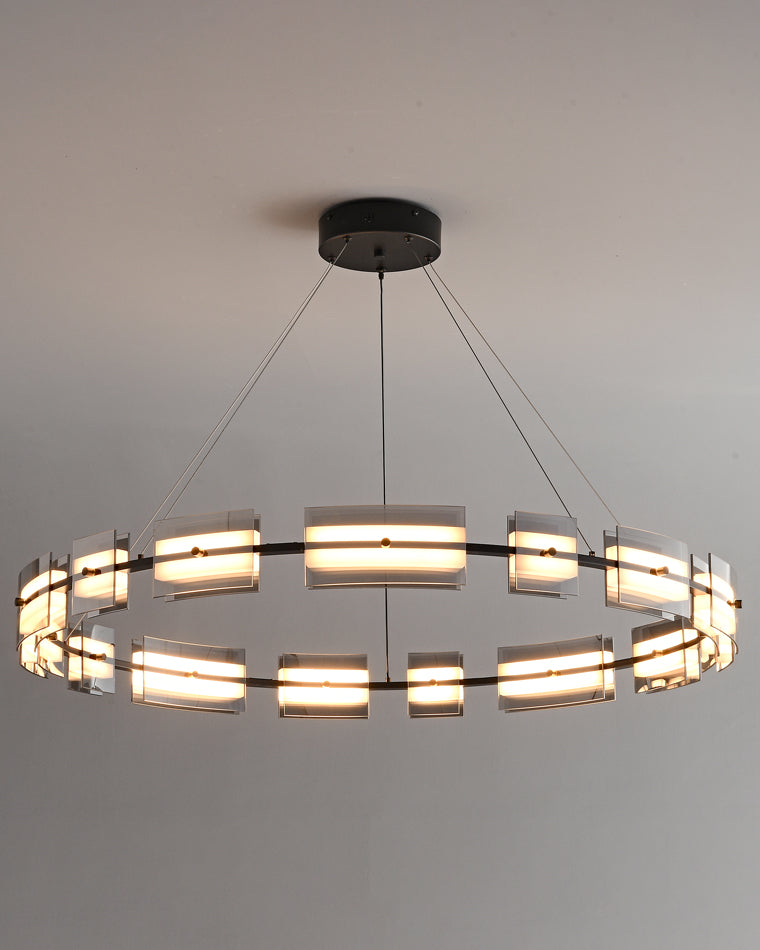 WOMO Tiered Circles Glass Chandelier-WM2220