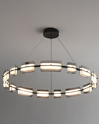 WOMO Tiered Circles Glass Chandelier-WM2220