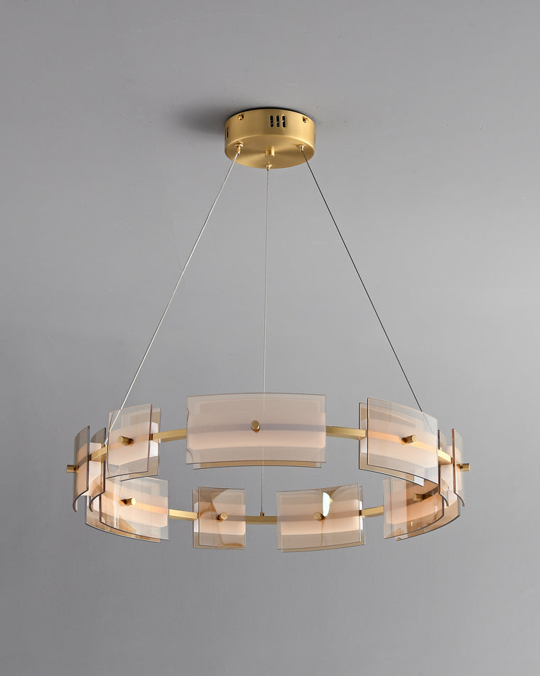 WOMO Tiered Circles Glass Chandelier-WM2220