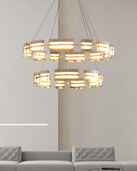 WOMO Modern Tiered Glass Chandelier-WM2220