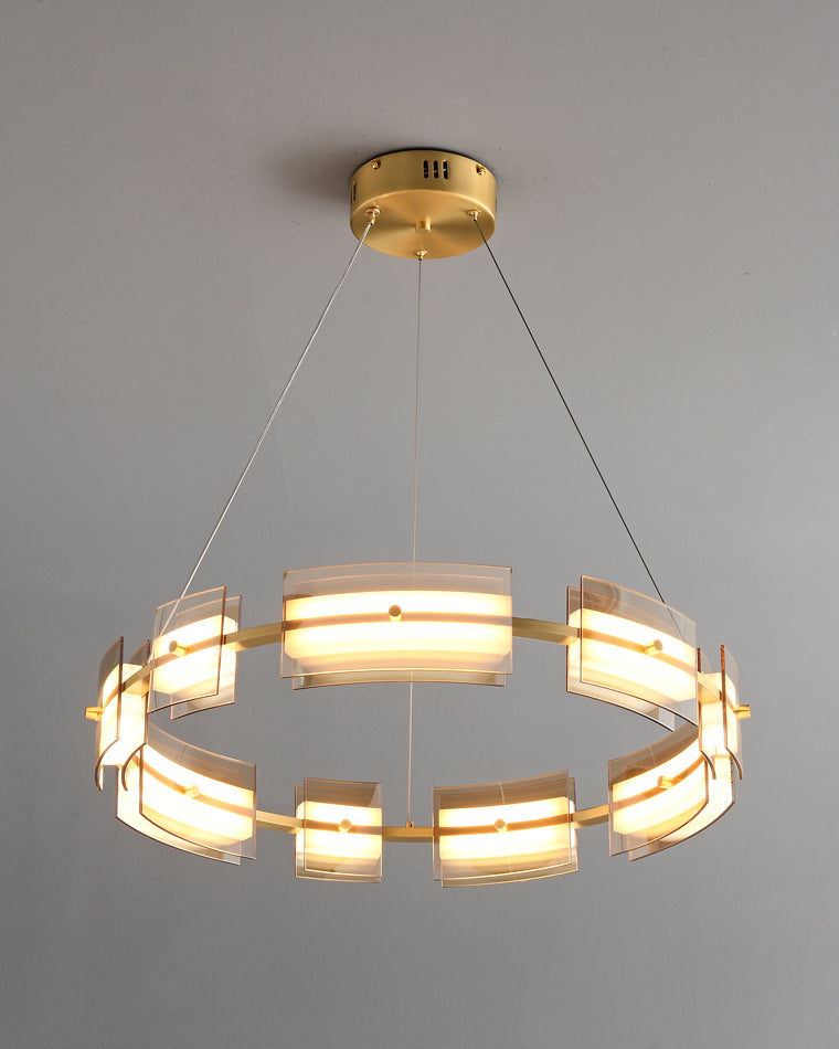 WOMO Tiered Circles Glass Chandelier-WM2220