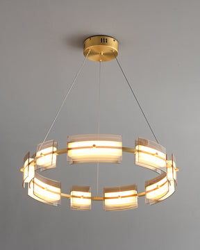 WOMO Tiered Circles Glass Chandelier-WM2220